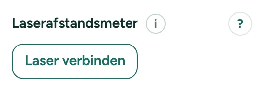 Meer voor professionals met de laserafstandsmeter en de knop Laser verbinden.