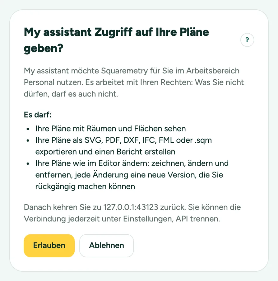 Die Seite, auf der Sie einen KI-Assistenten zulassen: wer fragt, in welchem Arbeitsbereich und was er darf.