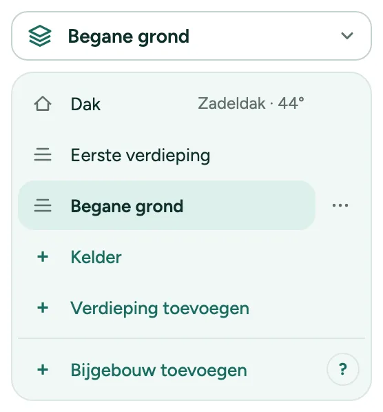 Gebouw en verdieping