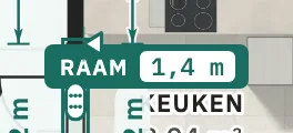 Label van deur of raam