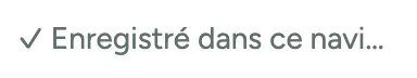 État de l’enregistrement